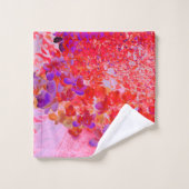 Elegant Paars en Oranje Licht Hydrangea Bad Handdoek (Wasdoekje)