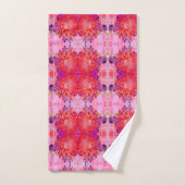 Elegant Paars en Oranje Licht Hydrangea Bad Handdoek (Handdoek)