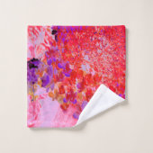 Elegant Paars en Oranje Licht Hydrangea Bad Handdoek (Wasdoekje)