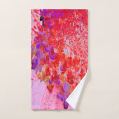 Elegant Paars en Oranje Licht Hydrangea Bad Handdoek (Handdoek)