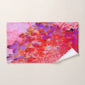 Elegant Paars en Oranje Licht Hydrangea Bad Handdoek (Handdoek)