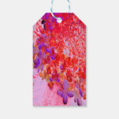 Elegant Paars en Oranje Licht Hydrangea Cadeaulabel (Achterkant)