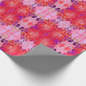 Elegant Paars en Oranje Licht Hydrangea Cadeaupapier (Hoek)