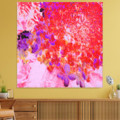 Elegant Paars en Oranje Licht Hydrangea Canvas Afdruk (Insitu (Woonkamer))