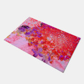 Elegant Paars en Oranje Licht Hydrangea Deurmat (Schuin)