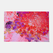 Elegant Paars en Oranje Licht Hydrangea Deurmat (Voorkant)