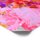 Elegant Paars en Oranje Licht Hydrangea Poster (Hoek)