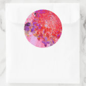 Elegant Paars en Oranje Licht Hydrangea Ronde Sticker (Tas)