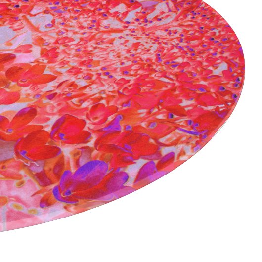 Elegant Paars en Oranje Licht Hydrangea Snijplank (Hoek)