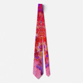 Elegant Paars en Oranje Licht Hydrangea Stropdas (Voorkant)