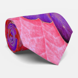 Elegant Paars en Oranje Licht Hydrangea Stropdas