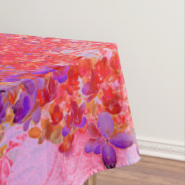Elegant Paars en Oranje Licht Hydrangea Tafelkleed