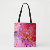 Elegant Paars en Oranje Licht Hydrangea Tote Bag (Voorkant)