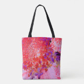 Elegant Paars en Oranje Licht Hydrangea Tote Bag (Achterkant)