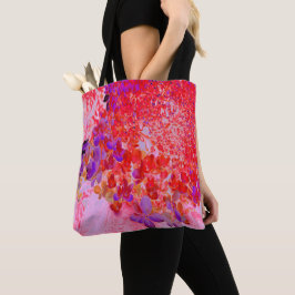 Elegant Paars en Oranje Licht Hydrangea Tote Bag