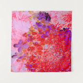 Elegant Paars en Oranje Licht Hydrangea Wandkleed (Voorkant (horizontaal))