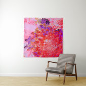 Elegant Paars en Oranje Licht Hydrangea Wandkleed (In Situ (horizontaal))