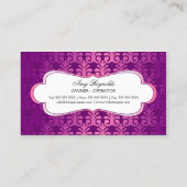 Elegant Paars en roze Shimmer Visitekaartje (Achterkant)