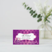 Elegant Paars en roze Shimmer Visitekaartje (Staand voorkant)