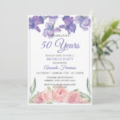 Elegant Paars en Rozen Moeder van de Dag Kaart (Staand voorkant)