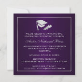 Elegant Paars en Silver Class of 2013 Invitation Kaart (Achterkant)