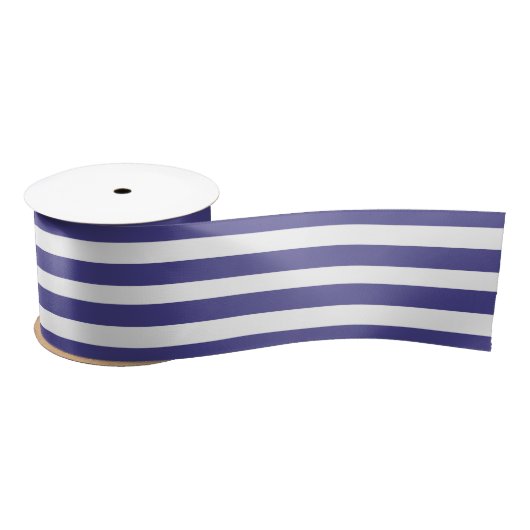 Elegant Paars en White Striped Satijnen Lint (Spoel)