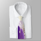Elegant Paars en wit Stropdas (Gebonden)