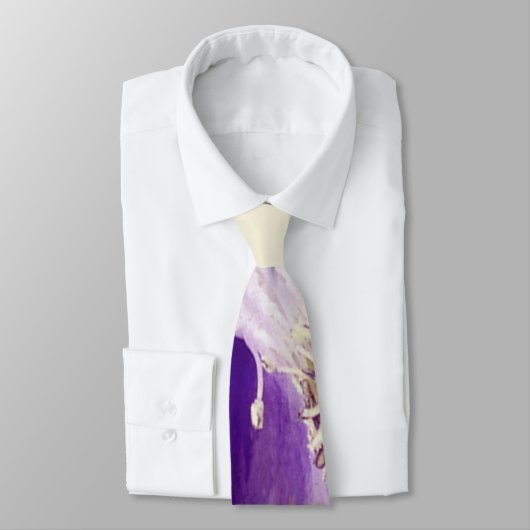Elegant Paars en wit Stropdas (Gebonden)