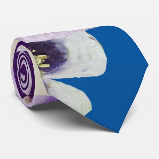 Elegant Paars en wit Stropdas (Opgerold)