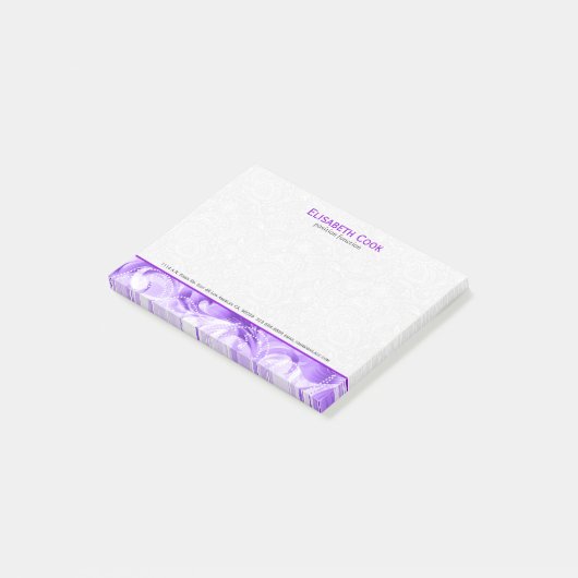 Elegant Paars en witte flesjes Post-it® Notes (Schuin)