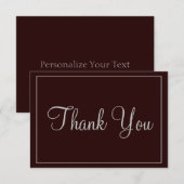 Elegant Paars en Zilver Bedankt (Voorkant / Achterkant)