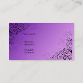 Elegant Paars en zwart Visitekaartje (Achterkant)