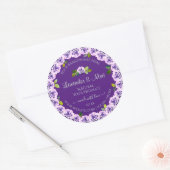 Elegant Paars etiket Floral Blooming Rozen (Envelop)