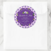 Elegant Paars etiket Floral Blooming Rozen (Tas)