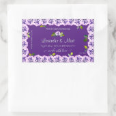 Elegant Paars etiket Floral Blooming Rozen (Tas)