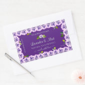 Elegant Paars etiket Floral Blooming Rozen (Envelop)