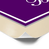 Elegant, Paars, Faux Gold 78th Birthday + naam Poster (Hoek)