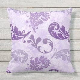 Elegant Paars Feathers Patroon Buitenkussen