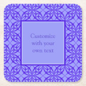 Elegant Paars Filigree Pattern Custom Text Kartonnen Onderzetters (Voorkant)