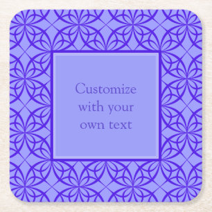 Elegant Paars Filigree Pattern Custom Text Kartonnen Onderzetters