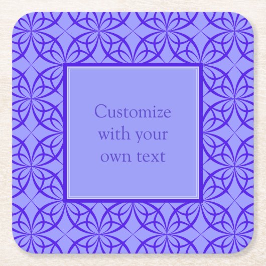 Elegant Paars Filigree Pattern Custom Text Kartonnen Onderzetters (Voorkant)