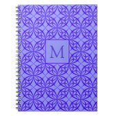 Elegant Paars Filigree Pattern Monogram Notitieboek (Voorkant)