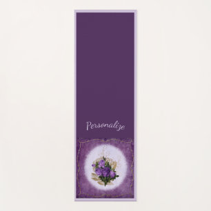 Elegant Paars Floral Bouquet Flower Yoga Namaste Yogamat