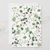 Elegant Paars Floral Bridal Shower Kaart (Achterkant)