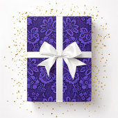 Elegant  Paars Floral Cadeaupapier