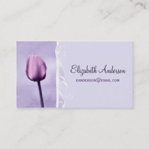 Elegant Paars Floral Chic Lavender Tulip Visitekaartje