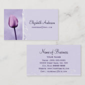 Elegant Paars Floral Chic Lavender Tulip Visitekaartje (Voorkant / Achterkant)