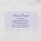 Elegant Paars Floral Chic Lavender Tulip Visitekaartje (Achterkant)