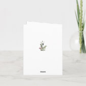 Elegant Paars Floral Chic Script Merry Alles Feestdagen Kaart (Achterkant)