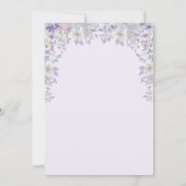 Elegant Paars Floral Foliage Gold Arch Weddenschap Kaart (Achterkant)